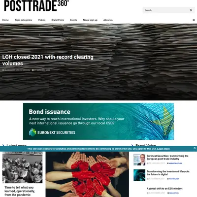 PostTrade 360° startsida 2022