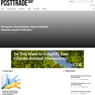 PostTrade 360° startsida 2024