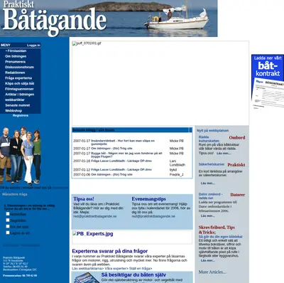 PRAKTISKT BÅTÄGANDE startsida 2007