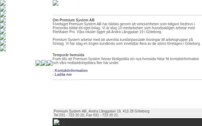 PREMIUM startsida 2003