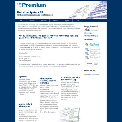 PREMIUM startsida 2010
