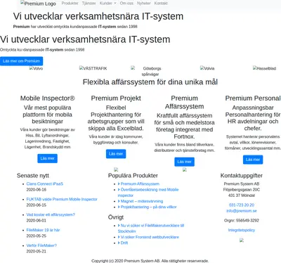 PREMIUM startsida 2020