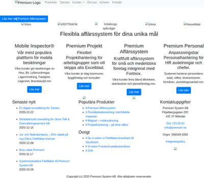 PREMIUM startsida 2021