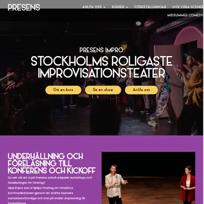 Presens startsida 2025