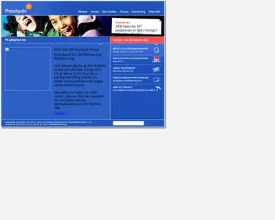 www.pressbyran.se startsida 2003