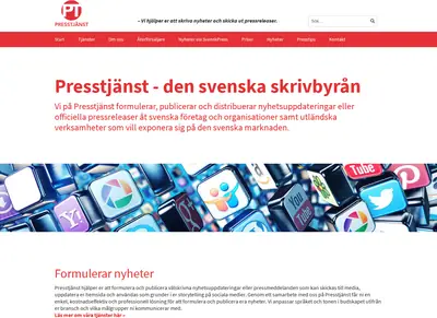 www.presstjanst.com startsida 2019