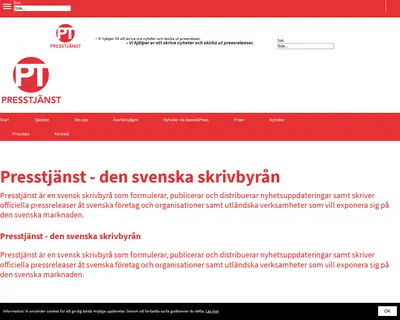 www.presstjanst.com startsida 2020