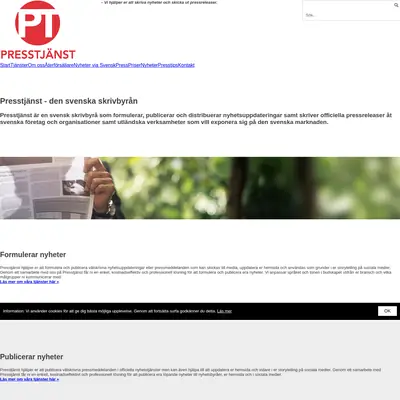 www.presstjanst.com startsida 2021