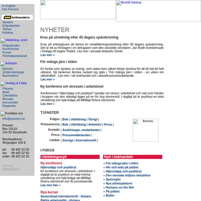 Arbetsliv startsida 2001