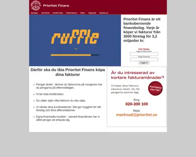 www.prioritet.se startsida 2011