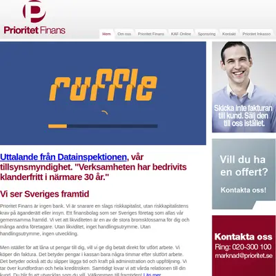 www.prioritet.se startsida 2012