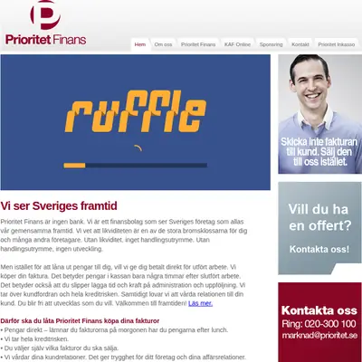 www.prioritet.se startsida 2013