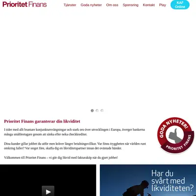 www.prioritet.se startsida 2016
