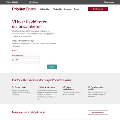 www.prioritet.se startsida 2021