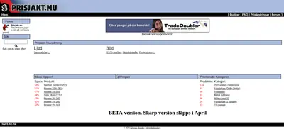prisjakt.nu startsida 2002