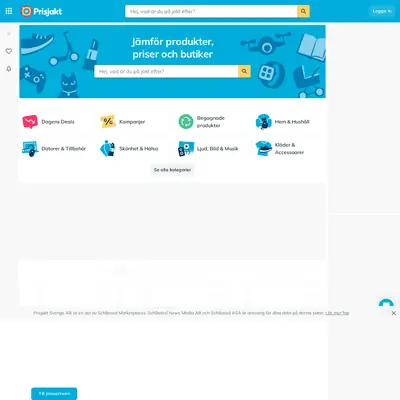 prisjakt.nu startsida 2025
