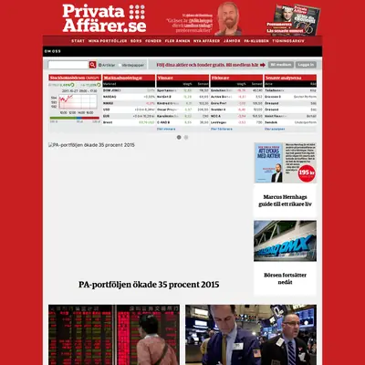 Privata Affärer startsida 2016