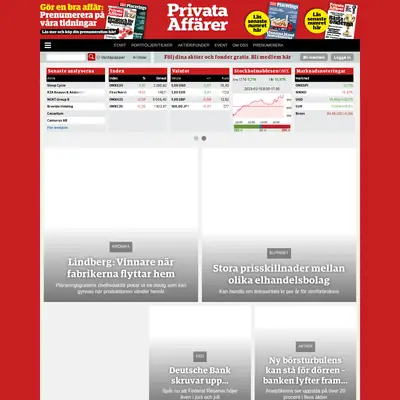 Privata Affärer startsida 2023