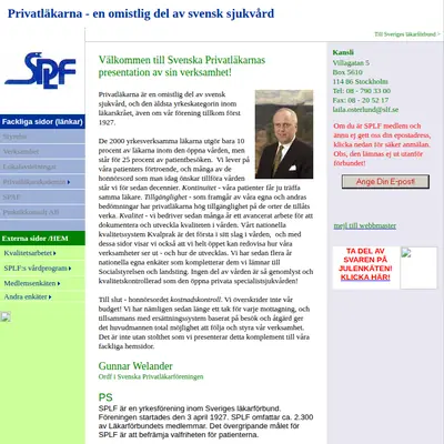 PRIVATLÄKAREN startsida 2004