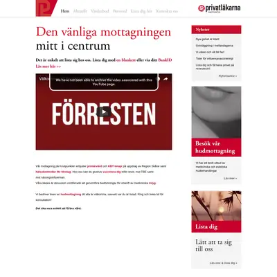 PRIVATLÄKAREN startsida 2016