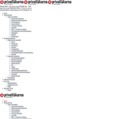 PRIVATLÄKAREN startsida 2020