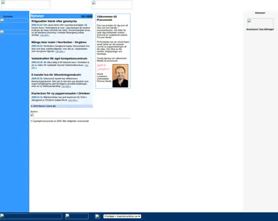 www.processnet.se startsida 2005