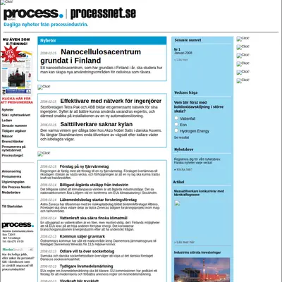www.processnet.se startsida 2007