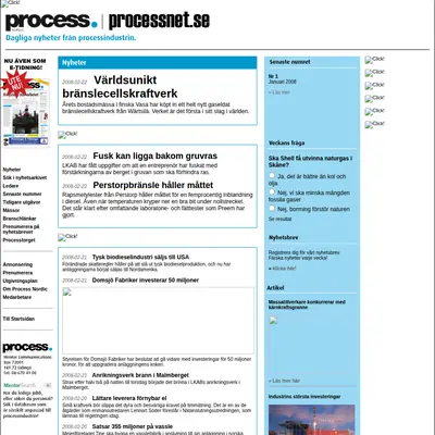 www.processnet.se startsida 2008