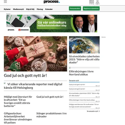 www.processnet.se startsida 2024