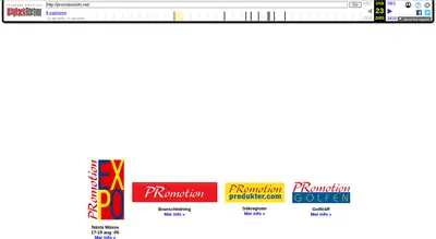 www.promotionmedia.se startsida 2005