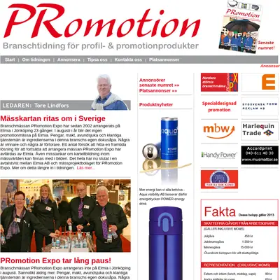www.promotionmedia.se startsida 2013