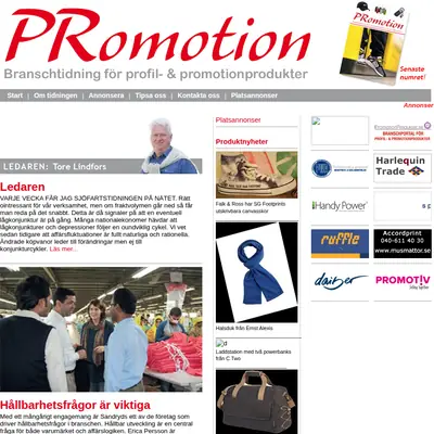 www.promotionmedia.se startsida 2018