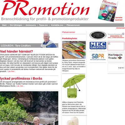 www.promotionmedia.se startsida 2021