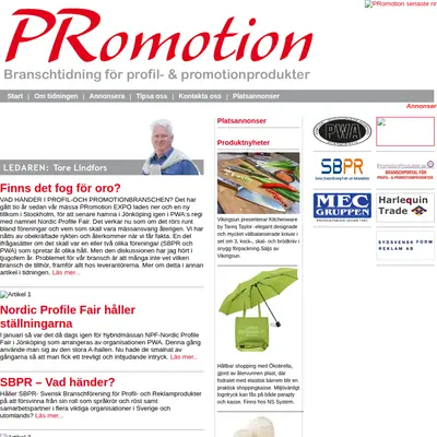 www.promotionmedia.se startsida 2023