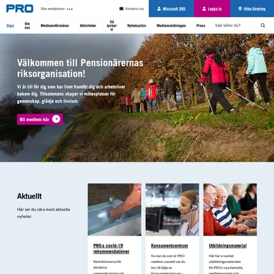 propensionaren.se startsida 2021