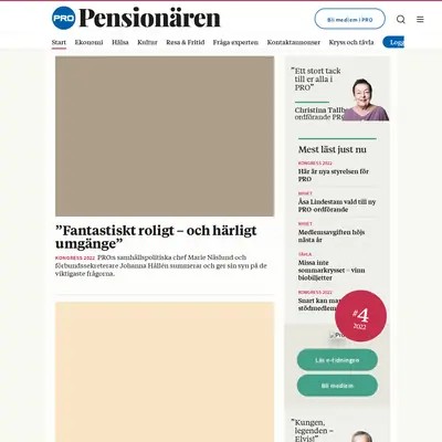 propensionaren.se startsida 2022