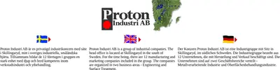 www.proton.se startsida 1998