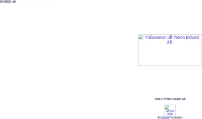 www.proton.se startsida 1999