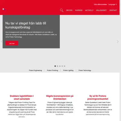 www.proton.se startsida 2019