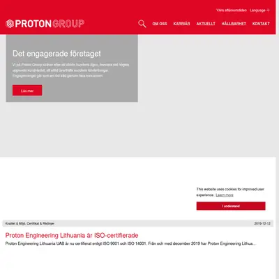www.proton.se startsida 2020