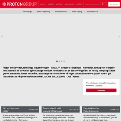 www.proton.se startsida 2023