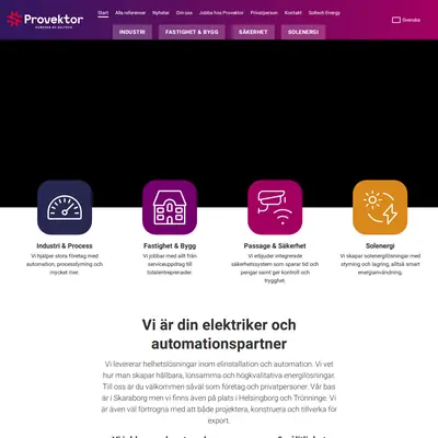 www.provektor.se startsida 2023