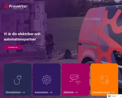 www.provektor.se startsida 2025