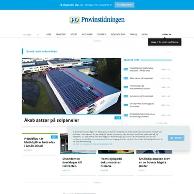 www.provinstidningen.se startsida 2020