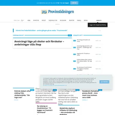 www.provinstidningen.se startsida 2022