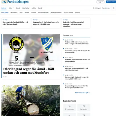 www.provinstidningen.se startsida 2024