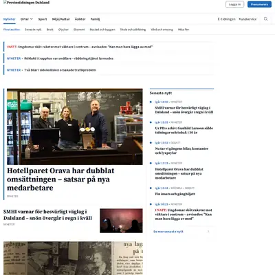 www.provinstidningen.se startsida 2025
