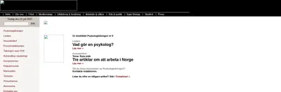 Psykologtidningen startsida 2006