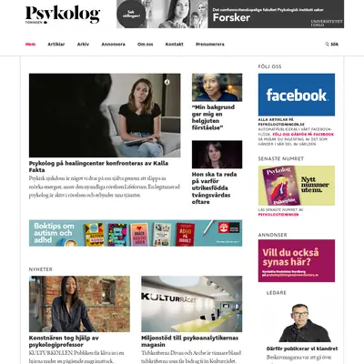 Psykologtidningen startsida 2024
