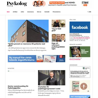 Psykologtidningen startsida 2025